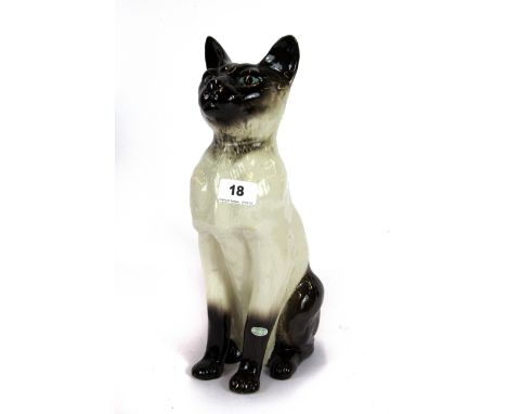 A large Beswick ceramic model of a Persian cat, H. 35cm, (no. 2139).