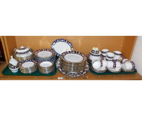 A Duchess China part dinner service, to include serving platters, dinner plates, tea cups and saucers, milk jug and sugar bow