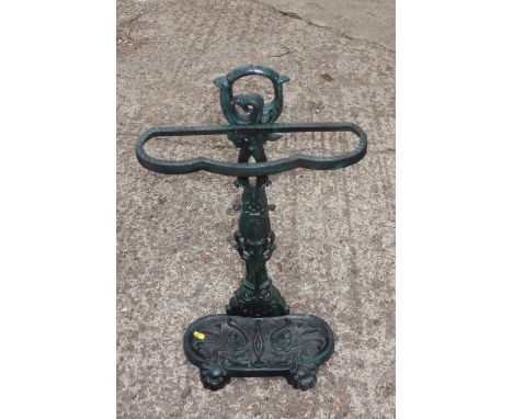 A Victorian style painted cast iron stick/umbrella stand 