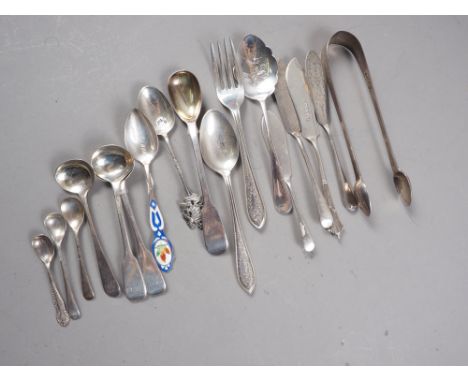 A selection of silver flatware, 8.2oz troy approx 