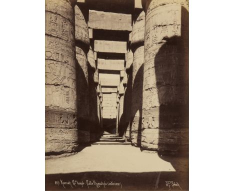 Jean Pascal Sebah (Syrian/Armenian, 1872-1947). Late 19th to early 20th century albumen photograph print depicting an interio