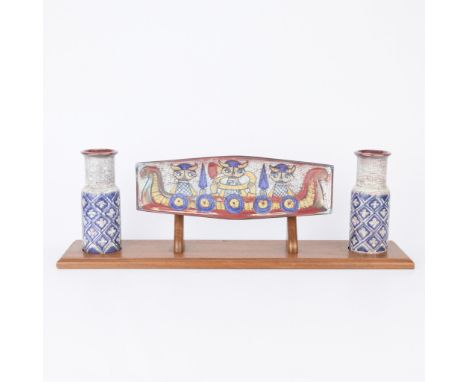 Marianne Starck (German-Danish, 1938-2007) for Michael Andersen &amp; Son, Denmark. Set of three ceramic vessels including on