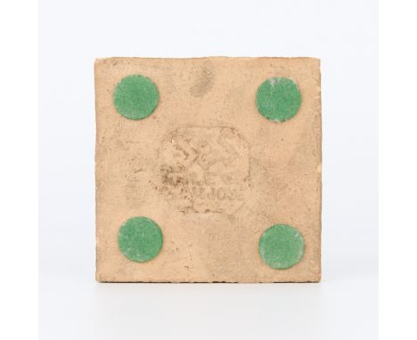 Solon &amp; Schemmel Tile Co., San Jose, California. American Arts &amp; Crafts ceramic pottery tile depicting a giraffe. Imp