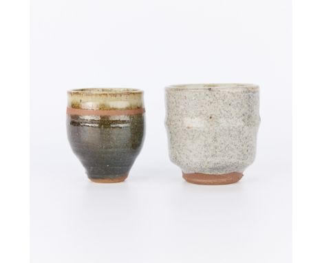 Warren MacKenzie (American, 1924-2018) and Alix MacKenzie (American, 1922-1962). Group of two studio pottery cups or chawan (