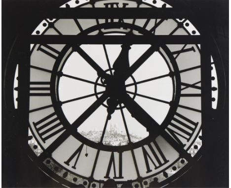 Catherine Steinmann (American, 20th/21st c). Gelatin silver print photograph titled "Montmartre on Time" depicting the famous