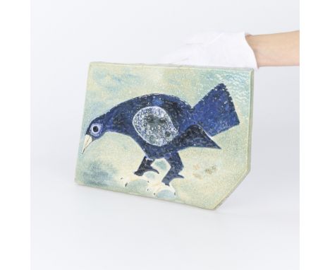 Sylvia Leuchovius (Swedish, 1915-2003) for Rorstrand, Sweden. Unique and handsomely glazed mid-century modern ceramic plaque 