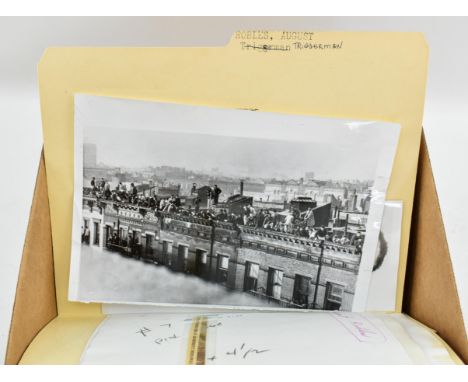 One box containing gelatin silver print or original vintage press photographic reproduction from the archives of the Star Tri