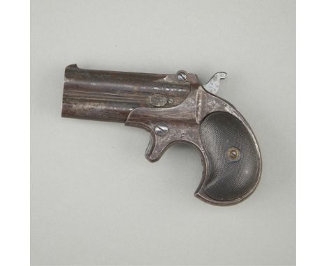 Remington Arms Company, United States. Small "Model No. 3" .41 caliber double deringer gun, late 19th century. With a three-i