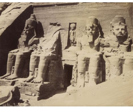 Jean Pascal Sebah (Syrian/Armenian, 1872-1947). Late 19th to early 20th century albumen photograph print depicting an exterio