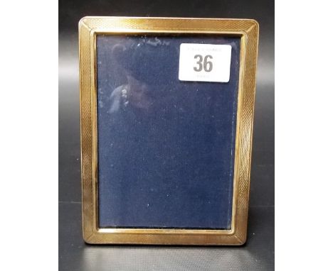 Modern silver engine turned rectangular photograph frame, height 5.75in