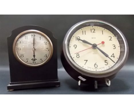 Two Smiths electric clock with silvered dial within Bakelite case; together with a Smiths electric Bakelite cased dial clock 
