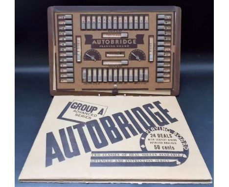 Early 20th Century American autobridge playing board.
