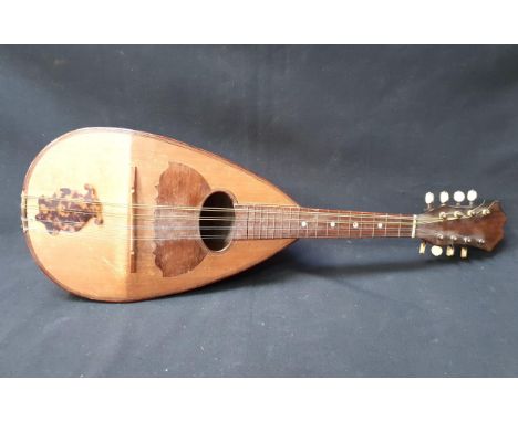 NEAPOLITAN BOWL BACK MANDOLIN BY CARLO GIUSEPPE PICINO, CIRCA 1900, labelled as above, with machine heads, 62cm long