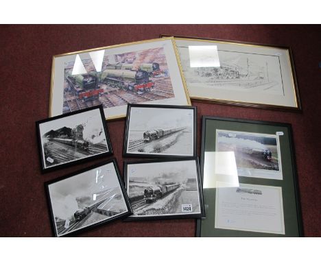J.E. Wigston Print "Prince of Wales, photographs of steam engines, etc. (7)