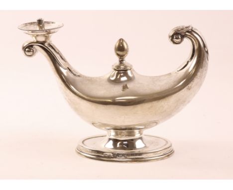 Silver Aladdin's lamp by A & J Zimmerman Ltd Birmingham 1906 approx 5oz   Condition Report   Click here for further images, c
