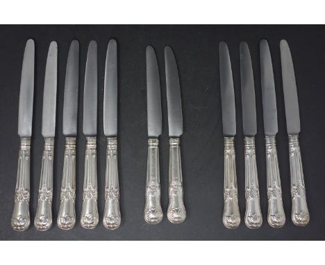 A collection of eleven 19th century silver handled knives, comprising five Victorian knives and five matching William IV kniv