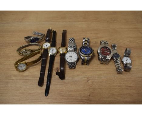 An assortment of wristwatches, including Rotary, Reflex, Sekonda and Ravel etc