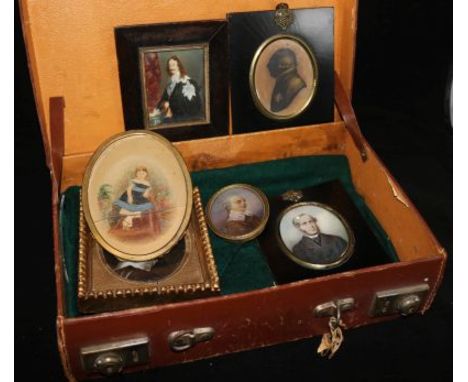 A collection of portrait miniatures
