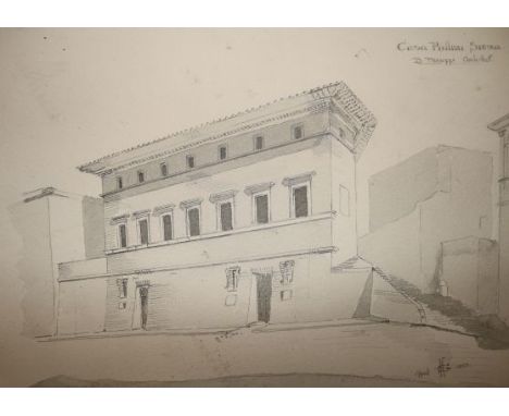A group of Italian architectural drawings, unframed