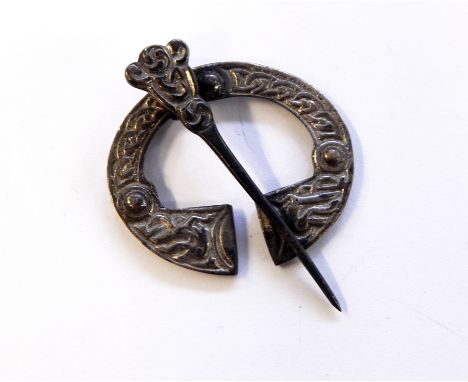 Scottish silver kilt pin of Celtic design, maker Robert Allison 