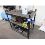 Steel workbench and contents