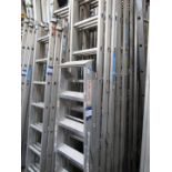 Large quantity various ladders