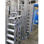Large quantity various ladders