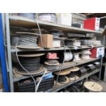 Large quantity assorted cable to rack