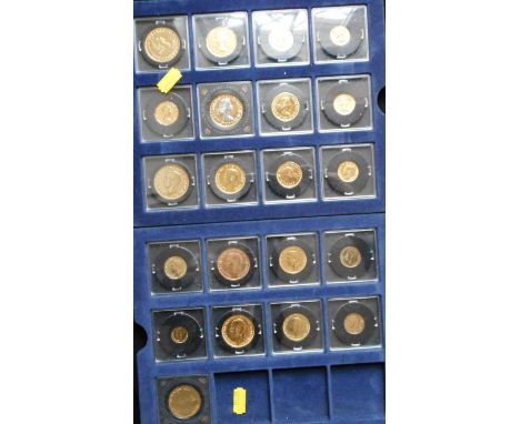 United Kingdom. Historic Coins of Great Britain. (21) Gold plated. In case. 