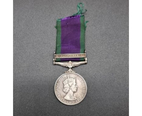 Medals: an Elizabeth II General Service Medal, with South Arabia clasp, to 24084688 RFN P. Young, Cameronians.