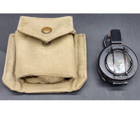 A British WWII Mk III prismatic marching compass, by T G &amp; Co Ltd, London 1939, Serial No.B7609, in original 1939 dated w