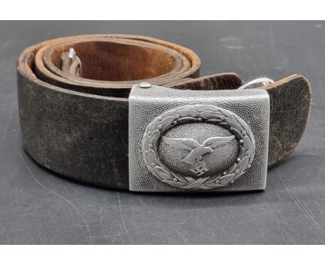 A WWII German Luftwaffe other ranks belt buckle, marked with manufacturer's code 'AdBL' for Baumeister Ludenscheid; and dated