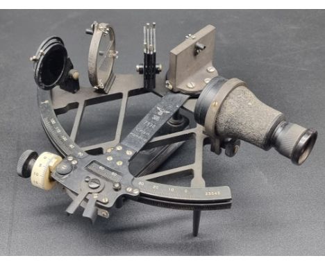 A rare WWII German Kriegsmarine sextant, inscribed 'C Plath, Hamburg, 7930, Serial No. 23543.