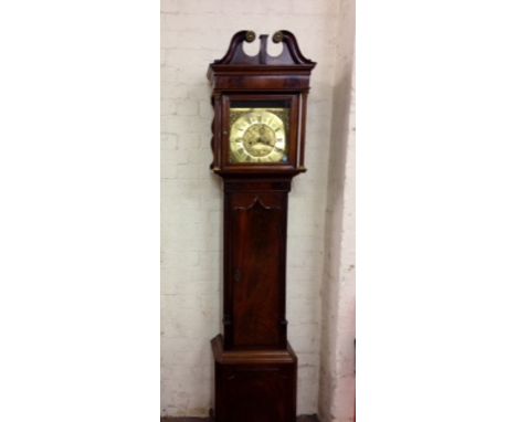 A mahogany and brass mounted striking longcase clock , the movement and dial associated, the dial signed Edward Barlow 