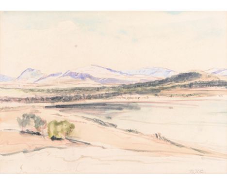  David Young Cameron (1865-1945) In Badenoch Watercolour over graphite Inscribed title lower left, signed with initials lower