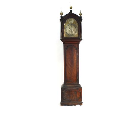 John Ruth of Hemel Hempstead, A George III mahogany longcase clock, the brass face with silvered chapter ring, secondary and 