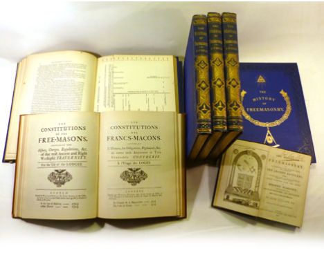 Gould R. : History of Freemasonry, 1883. 6 Vols. Qto. Blue cloth, gilt decorations, aeg. Illustrated; Fellows J. : The Myster