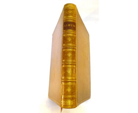 Victorian/Edwardian Commonplace Album with Woburn and Oakley associations. Fine qto. binding, ribbed, gilt spine, edges and i