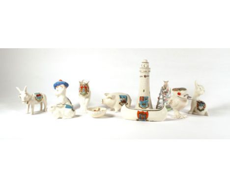 A collection of Arcadian, Carlton and other crested china, approx. 30 pieces Some damage