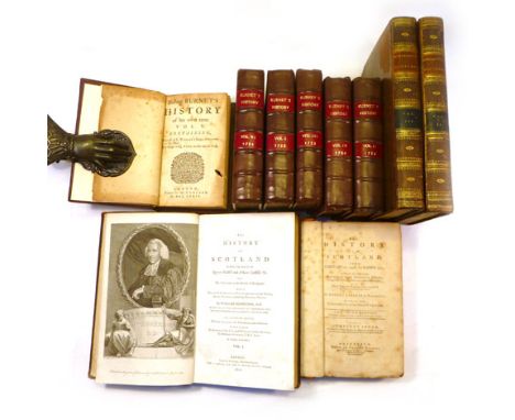 Robertson W. : The History of Scotland, 1802. Three vols. 8vo. Speckled calf, gilt. Portrait frontis. Bishop Burnet's History