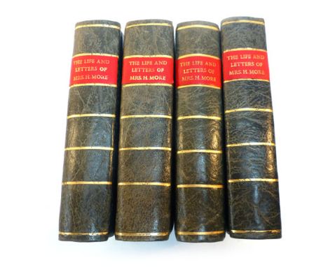Roberts W. : Memoirs of the Life and Correspondence of Mrs. Hannah More, 1834. 2nd. Ed. Four Vols, small 8vo. in a recent ful