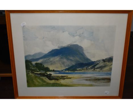 Cecil Arthur Hunt, (1873-1965), after, a print, Ben Nevis and Loch Eil, 36 x 49cm, framed and glazed, 53 x 64cm