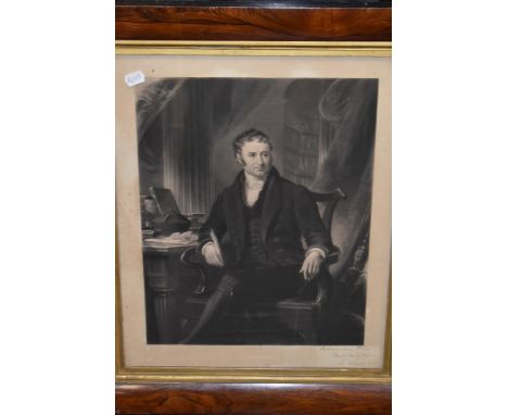(19th century), an engraving, portrait, possibly John Lingard, English Roman Catholic Priest and Historian, author of The His