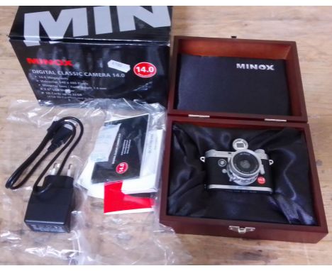 A Minox Digital Classic Camera 14.0, boxed with accessories, appear unused.  