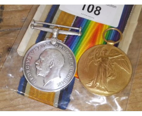 Two WW1 medals, both awarded to 217839 DVR. S. G. Cooke R. A.  