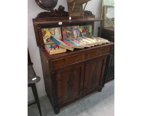 A mahogany sideboard with back shelf a/f