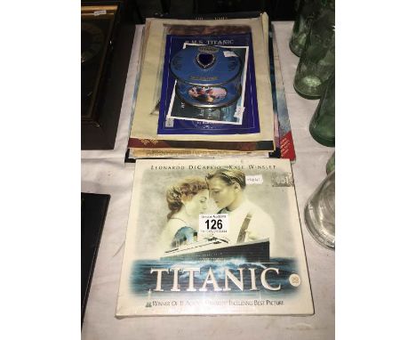 A quantity of Titanic film related items including stamps, trinket box etc