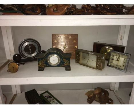 7 vintage clocks including Hynzel