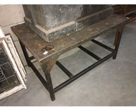 A metal work bench