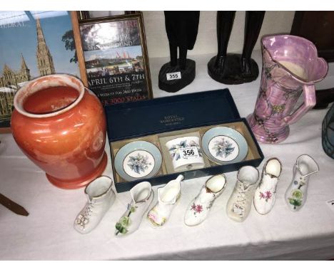 A mixed lot of china including Royal Worcester trio